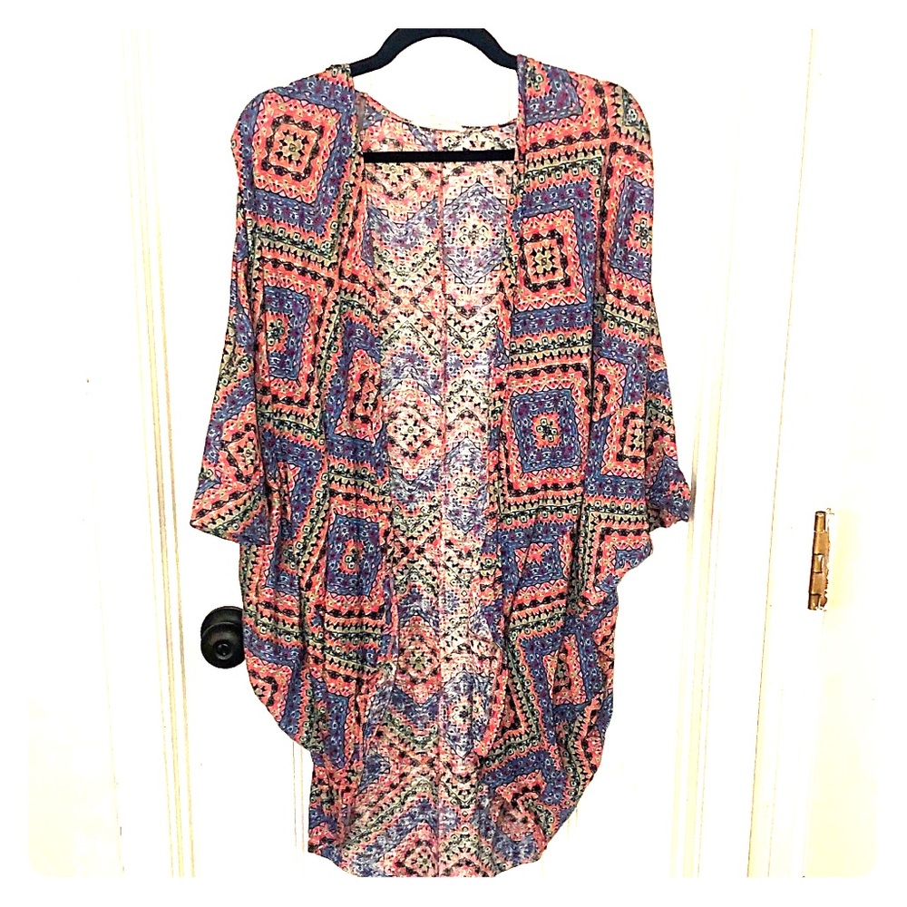 Colorful Painted Threads Kimono